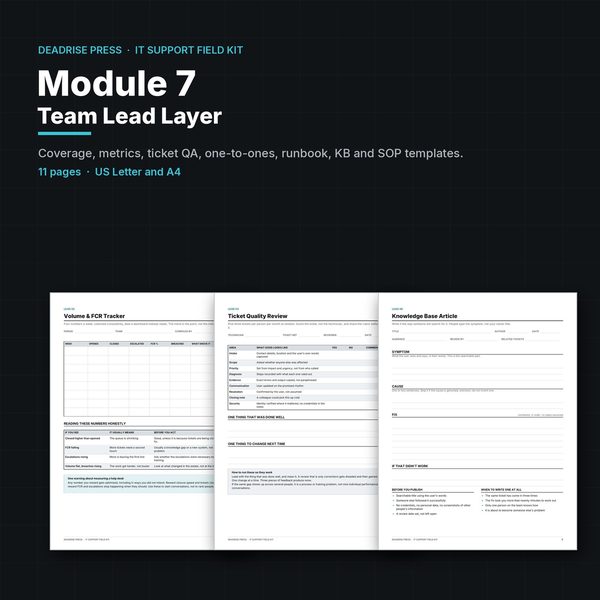 Cover of IT Support Field Kit: Module 7